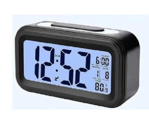 Digital Clock - Black, Various Sizes Available, Rectangular Shape | Easy to Clean, Tested for Quality Standards, Ideal Gift for Any Occasion