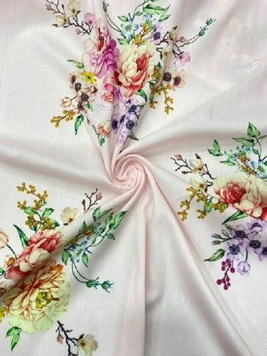 Digital Print Poly Muslin Fabric - 100% Polyester, Washable & Shrink-Resistant | Printed Pattern, Ideal for Textile Industry Applications