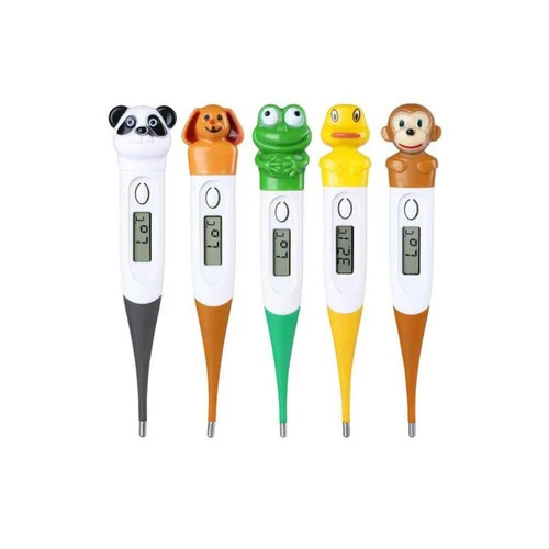 Flexible Digital Thermometer - Plastic & Metal Multicolor | Dual Temperature Mode DMT437-B 1 Second Response Time Memory Function