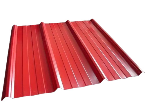 Galvanized Iron Red Roofing Sheets - 6ft x 3ft, 0.50mm Thickness | Durable, Fine Finished, Plain Pattern, Rectangular Shape