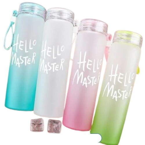 Hello Master Glass Water Bottle - Glass, Various Sizes, Various Colors | Easy to Carry, Leak Resistant, Delivered on Time