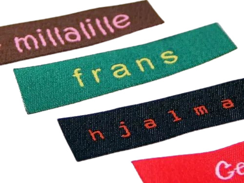 Laser Cut Garment Label - Woven, Rectangular, Multicolor, Printed | For Garment Usage