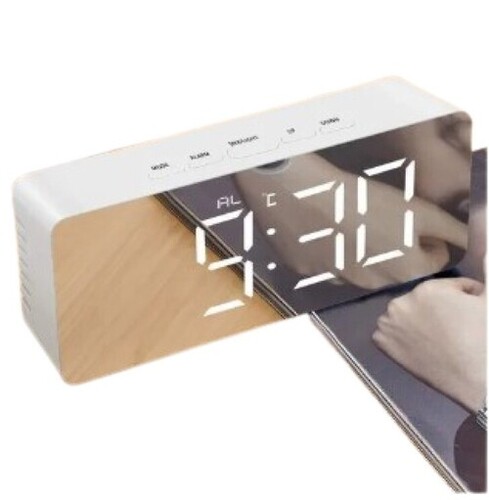 Led Mirror Clock - Digital, Rectangular Shape, Various Sizes Available | Lightweight, Various Colors, Perfect Gift for Any Occasion