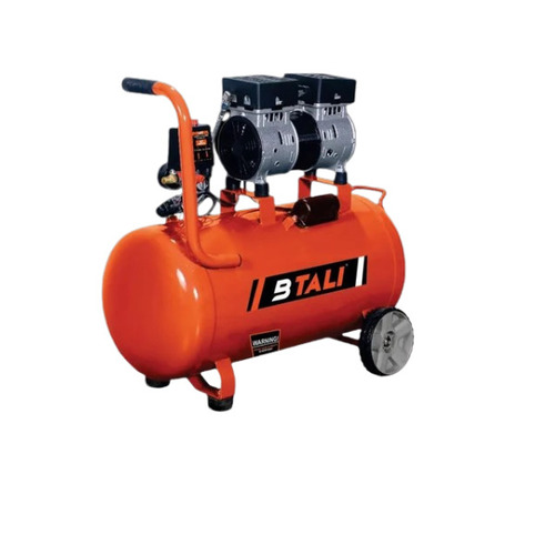 Oil-Free Air Compressor - 1 HP Motor Power 50L Tank Capacity | Portable Air Cooled 106 L/min Flow Rate Class I Air Quality Electric Power Source Oil-Free Lubrication