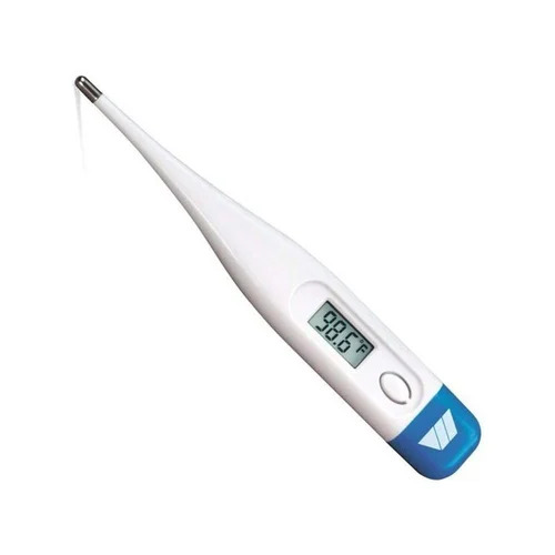 Pocket Clinical Digital Thermometer - Plastic, Metal | Double Temperature Mode, 99% Accuracy, 1 Second Response Time, White and Blue Design
