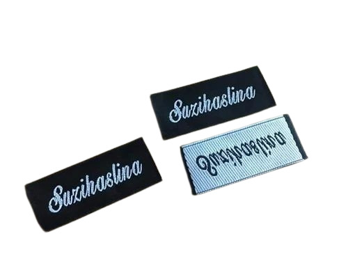 Printed Garment Labels - Cotton Material, 25x75mm Size, Multicolor Design | Ideal for Custom Apparel and Clothing
