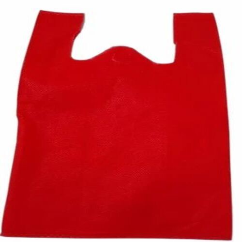 Red Non Woven W Cut Bag - 2 kg Capacity, 5 mm Thickness | Plain Design, Customizable Size, Versatile Multicolor Usage