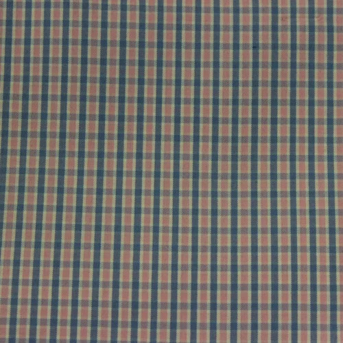 Square Check Shirting Fabric - Poly Cotton, Multi-Color, Washable, Shrink Resistant, Checked Texture | Ideal for Textile Industry Applications