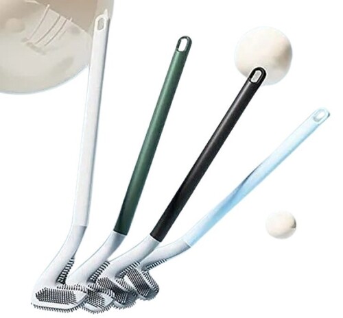 Toilet Brush With Holder - Plastic Material, Lightweight Design | Various Colors, Easy to Use, New Tested Quality