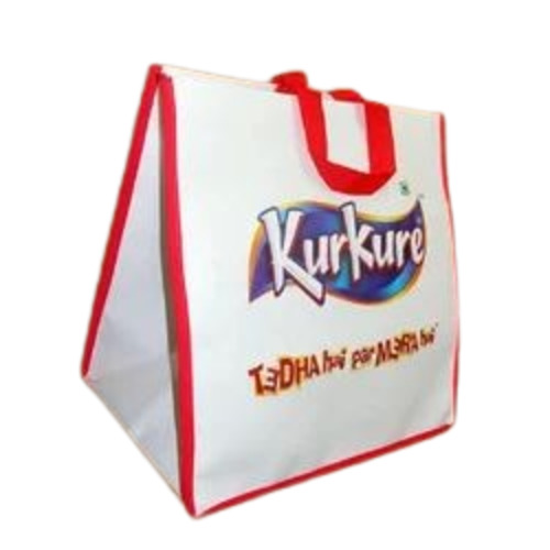 Brand Promotional Canvas Bags - 16x17x11.5 Inches, White Cotton Material, Washable With Printed Design, Lightweight And Customized Handles