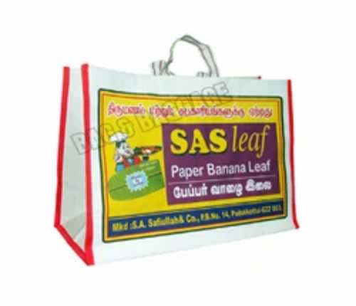 Canvas Hawker Bags - Cotton, Customized Size, White Color | Light Weight, Washable, Printed Design, PP Niwar Handles, Open Lock System