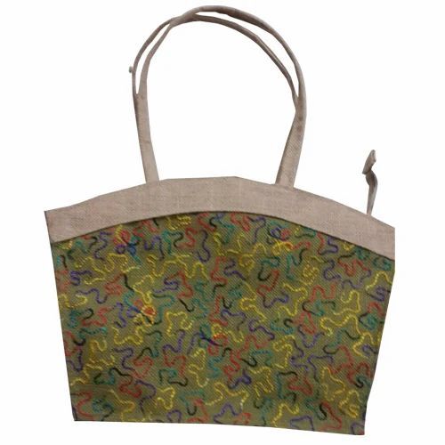 Designer Handbags - Jute Material, Customized Size, Brown Color | Washable, Long Lasting, Printed Pattern, Zipper Top Closure, Lightweight for Shopping