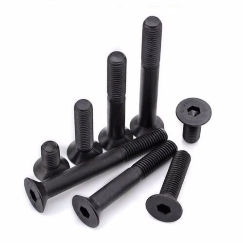 Flat Head Countersunk Bolt - Color: Black