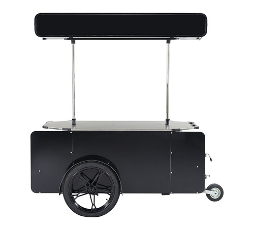 Food Vending Cart - Color: Black