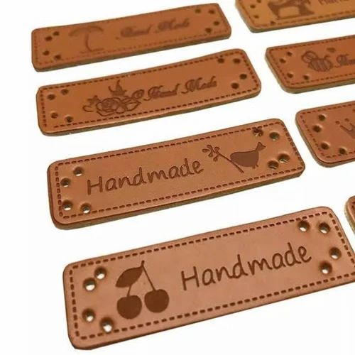 Hand Stitched Leather Patch - Brown Leather, Rectangle Shape | Designed for Pants, Crafted for Durability and Elegance