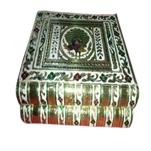 Handcrafted Jewelry Box - Metal, Rectangular, Customized Size | Stylish Brown Finish, Long-Life Durability, Polished Appearance