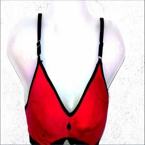Ladies Fancy Bra - Padded Lycra Cotton Custom Size Attractive Designs with Polyester Straps in Plain Finish