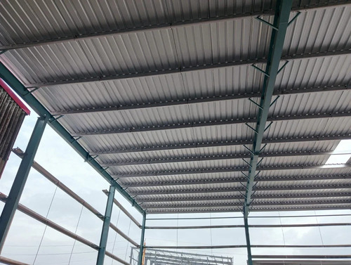 Mild Steel Prefabricated Structures - Durable, Corrosion Resistant | Four Doors, Six Windows, Aluminum Sheet Walls, Steel Roof for Warehouses and Workshops