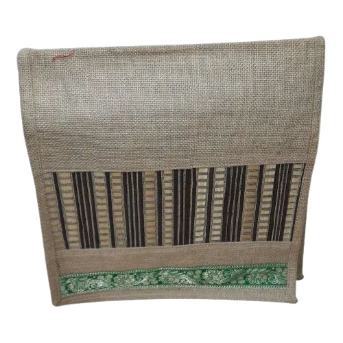 Overflap Designer Bags - Jute Material, Customized Size, Elegant Brown Color | Lightweight, Washable, Long Lasting for Shopping