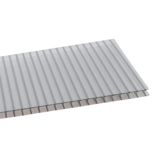 Polycarbonate Multiwall Roofing Sheets - Customized Size, 6mm Thickness, Grey Color | Durable, Fine Finished, Water Proof, Suitable for Residential and Commercial Use