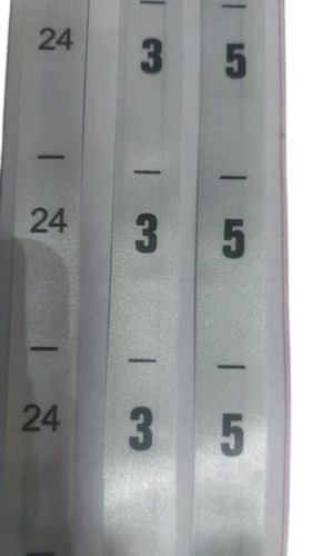 Printed Size Labels - Cotton Material, White Color | Ideal for Garments, Versatile Use in Apparel Labels, Soft and Durable Design