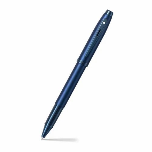 Sheaffer 9371 Satin Blue Roller Ball Pen - Metal, 5.45 Inch Size, 0.7mm Tip | Stylist, Smooth Writing, Reusable, Black Ink