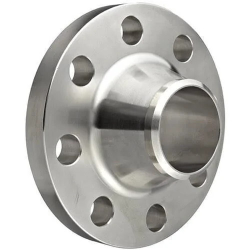 Stainless Steel Welding Neck Flange - 1-5 Inch Size, Silver Color | High-Pressure, High-Temperature Durability, Smooth Flow Design