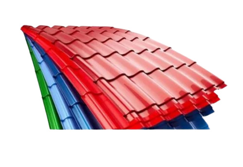 Colored Steel Roofing Sheet - 0.38 Millimeter Thickness | Rust Proof, Durable, Fine Finished, All Color Options, Plain Rectangular Shape