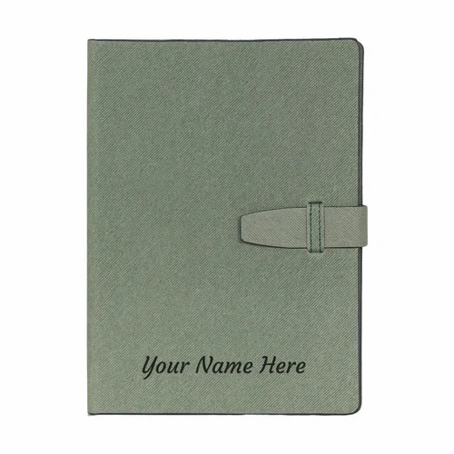 Customized For Gifting Green Hardbound Fabric Diary