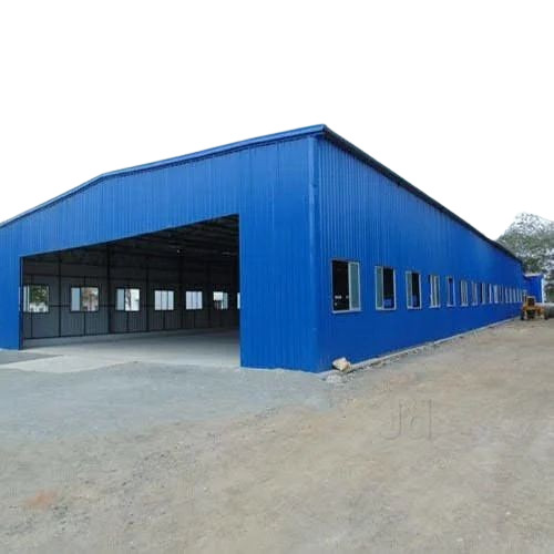 Ms Industrial Sheds - Steel Prefab Industrial Sheds for Light and Heavy Fabrication, Easily Assembled, Blue Finish