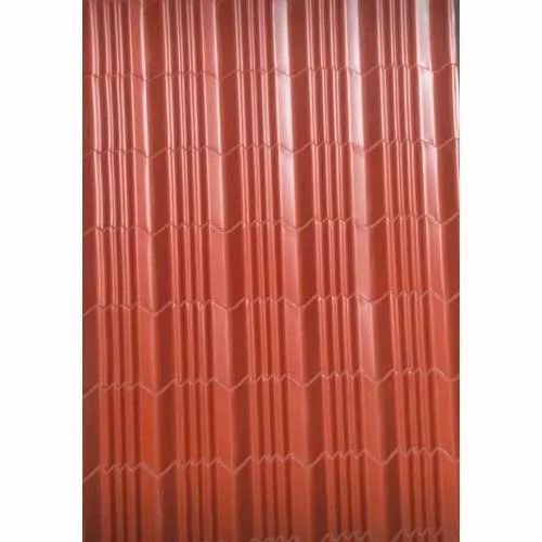 Ms Tiles Roofing Sheet - Mild Steel 8-16 Foot Length Orange Color 0.5-1 Millimeter Thickness | Durable Fine Finished Plain Rectangular Design