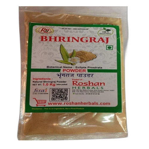 Organic Bhringraj Powder - Fine Powder, 24 Months Shelf Life | Promotes Hair Growth, Reduces Hair Fall, Supports Scalp Health