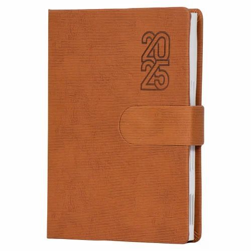 Personalized 2025 Dated A5 Diary Fabric Magnetic Lock