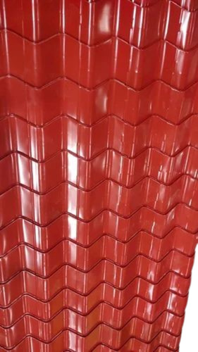 Red Metal Roofing Sheet - Galvanized Iron 12ft x 3.5ft Red 0.50mm Thickness | Durable Fine Finished Plain Rectangular Design
