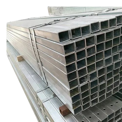Square Galvanized Iron Pipes - 2mm Thickness, Silver Color | Fine Finished, Durable, Long Lasting