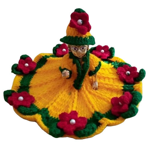 Yellow Laddu Gopal Woolen Dress