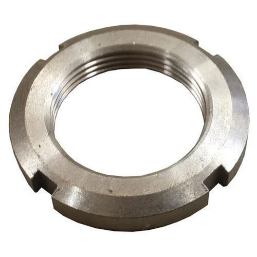 Ss Lock Nut - Stainless Steel, 50mm Diameter, Silver Color | Rust Resistant, Polished Finish, Round Head Type