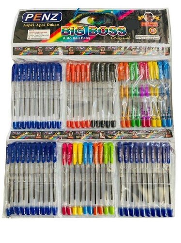 Ball Pens - Plastic Material, Standard Size, Blue Ink , Smudge Proof Writing with Excellent Grip for Gifting