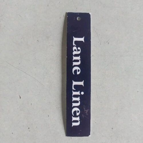 Black Paper Clothes Hang Tag - 25x75mm, Black Color, Rectangular Shape, 55 GSM Material | Plain Style, Ideal for Garment Labeling