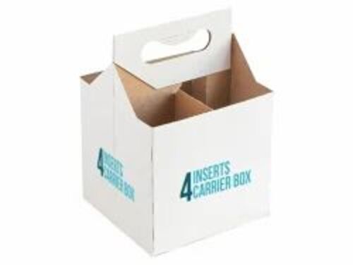 Cardboard Food Packaging Box - Square Shape, White Color, Cardboard Material | Ideal for Food Delivery, Printed Design