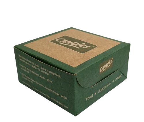 Customized Food Packaging Box - Kraft Paper, 140x190x90 mm Size, Multi-color Printed Design, One Compartment , 500 gm Capacity, Two Ply Square Shape