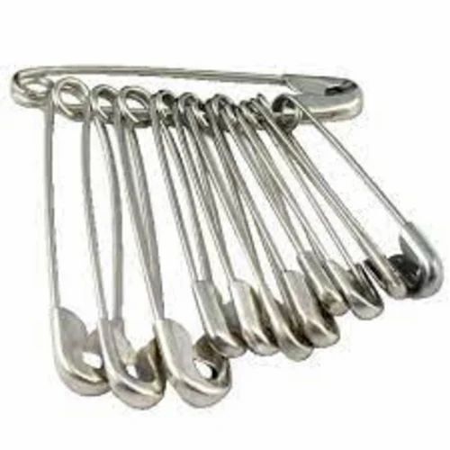 Garment Steel Safety Pin - Steel, 20 mm Size, Silver Color | Bright Nickel Plated, Long Lasting, Durable, New Box Packaging