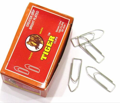 Metal Gem Paper Clips - Metal, 35 mm, Silver | 100 PCs Per Box, Office Usage, Good Quality
