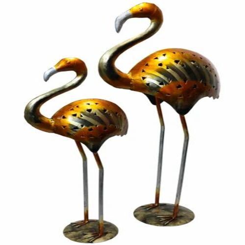 Multicolor Iron Swan Tea Light Holder Set - Metal, Copper Brown Color | Arts and Crafts Use, Perfect Birthday Gift