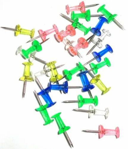 Multicolor Notice Board Pin - Stainless Steel Material, Box Contains 40 Pcs | Ideal for Office and School Use, Durable and Stylish Design