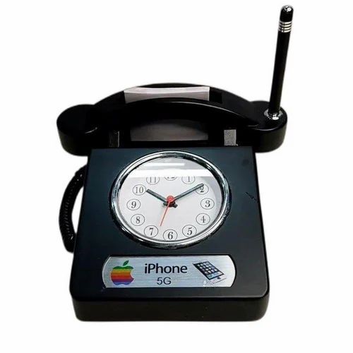 Promotional Table Clock - Plastic, 10x8 Inch, Black | Customized Design, Good Quality, New Condition