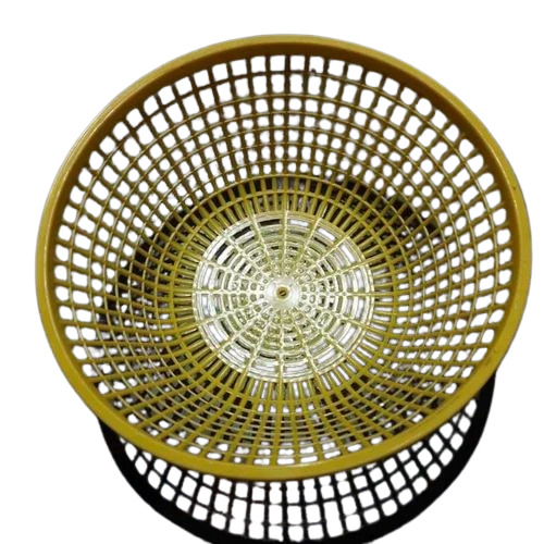 Round Yellow Plastic Basket