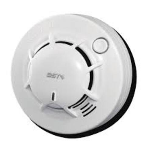 Smoke Detection And Alarm System - Plastic Body, White Color | Fully Automatic Operation, Reliable Smoke Detection Features