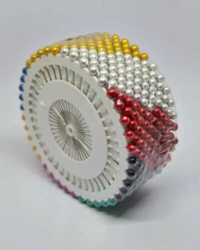 Steel Pearl Head Pins - Stainless Steel, Multicolor | Rust Proof, Good Quality for Art and Craft Use, New Condition