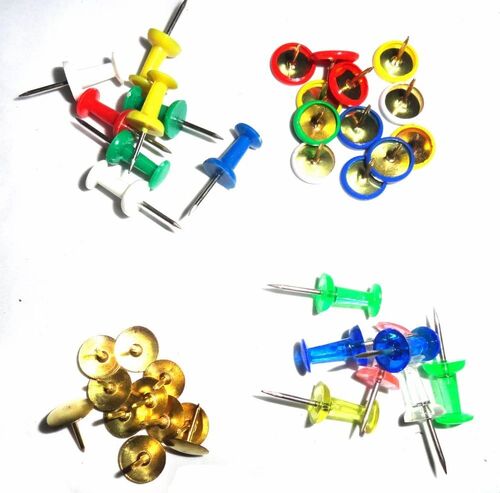 Tiger Push Pin - Stainless Steel, Multicolor | Rust Proof, Easy to Fit, 40 Pieces for Office and School